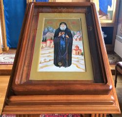 Икона с частицей мощей преподобного Гавриила (Ургебадзе)  подарена нашей обители