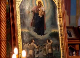 В Свято-Троицком монастыре гостит редкая икона Божией Матери &quot;Августовская Победа&quot;